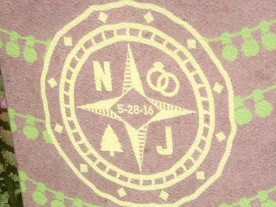 Wedding in the Woods Invitation compass green hiking invitation print ring summer camp wedding yellow