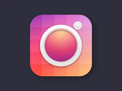 Instagram #SkeuMeetsFlat 3d branding flat icon icons identity ios mobile texture vector