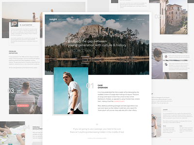 Exploration - Case Study Page case study clean exploration landing page minimal webdesign website white