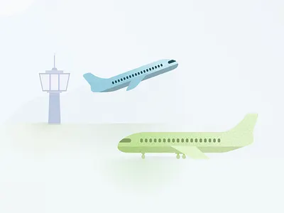 Price change on Kiwi.com airline airport flight flights illustration modal plane price travel