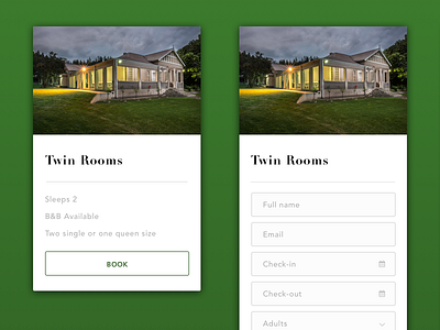 Booking Card booking card check in guesthouse rooms