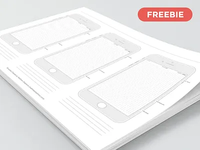 Free Printable iPhone 7 Templates (iOS 10) 7 free free iphone template freebie ios 10 iphone iphone 7 templates printable printable templates prototype templates wireframe