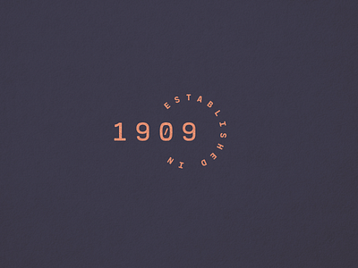 1909 Marks 1909 branding date est established identity logo mark numbers seal