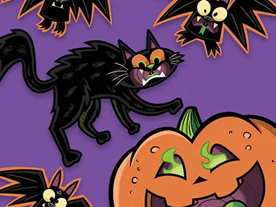 Bag O' Spooks! bats black cat fall halloween haunted house jackolantern mummy pumpkin scary spooky werewolf witch