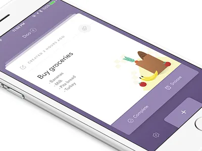 Doo for iOS app cards illustration ios iphone mobile reminders to do