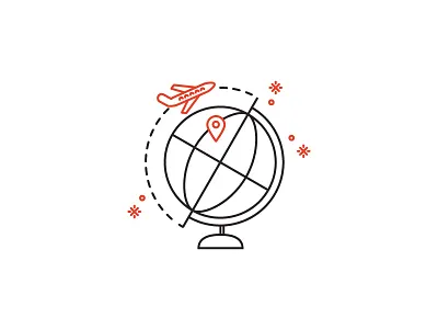 Butik Deneyimler - App Screen Illustration 1 app explore globe illustration mobile plane stroke travel vacation