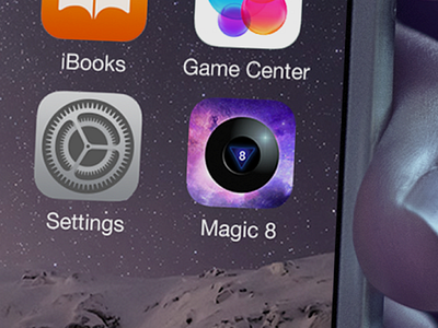 Daily UI #005 8ball icon ios iphone magic magic 8 ui ux