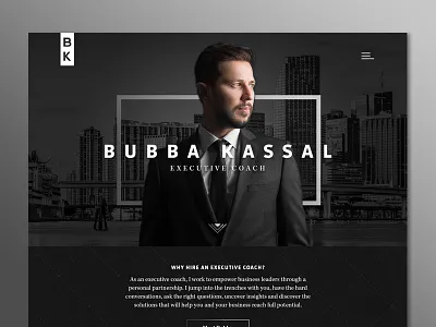 Executive Coach Concept blog branding business classy coaching dark home minimal personal web website