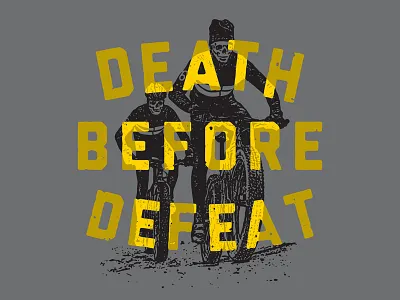 Death Before Defeat bicycle bike cycling fat bike motto skeleton skull twin six