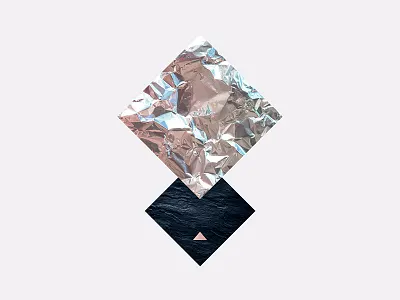 Collage 002 abstract black decor design foil home interior poster stone tin