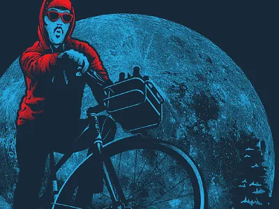 T6 Roll Home beer beer run bicycle bike cycling et hoodie moon randonneur twin six wheelie