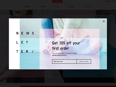 Pop Up/Overlay - Daily UI #016 card dailyui design ecommerce fashion interface overlay popup ui ux web