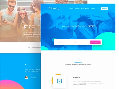 Landing Page Design colorful design flat landing landing page onboarding simple site ui web webdesign website