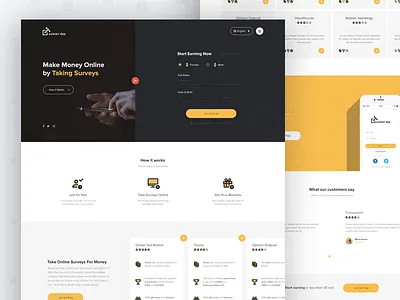 Surveybee Landing Page clean contact form digital design landing page lead generation ui ux web web design website