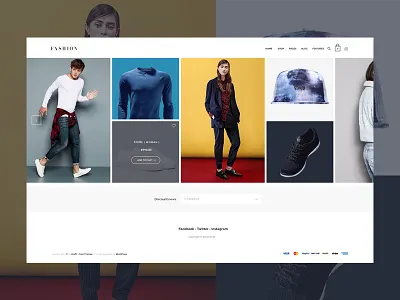 Fashion features interaction page product shop ui ux web website