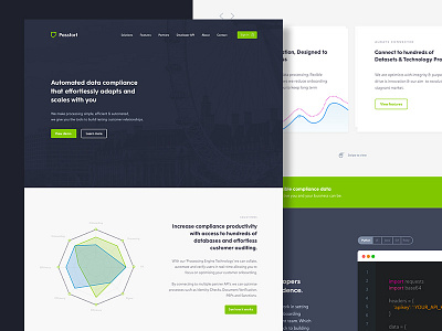 Passfort Marketing Website & Brand brand finance fintech green homepage landing page startup ui ux website