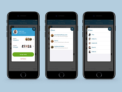 Invite Pop Up food invite modal pop up window
