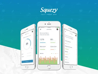 Squezy / Design clean education graphs ios iphone minimal mobile sketch stats