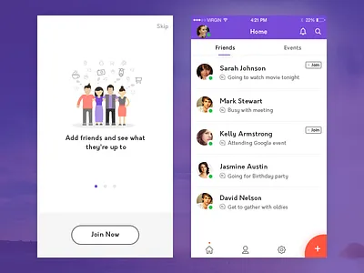 Fomo - Event Management Application event friends group invitation ios management mobile