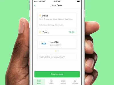 Your Order cards details request