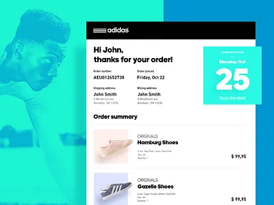 Email Receipt - Daily UI #017 dailyui design ecommerce email order payment receipt shop track ui ux web