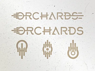 ØRCHRDS band custom distressed geometric letter lettering logo logotype textured type typeface typography