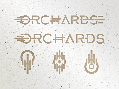 ØRCHRDS band custom distressed geometric letter lettering logo logotype textured type typeface typography