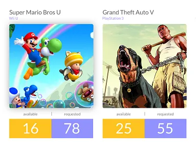 Game Grid View games grid information interface photoshop trading ui ux video