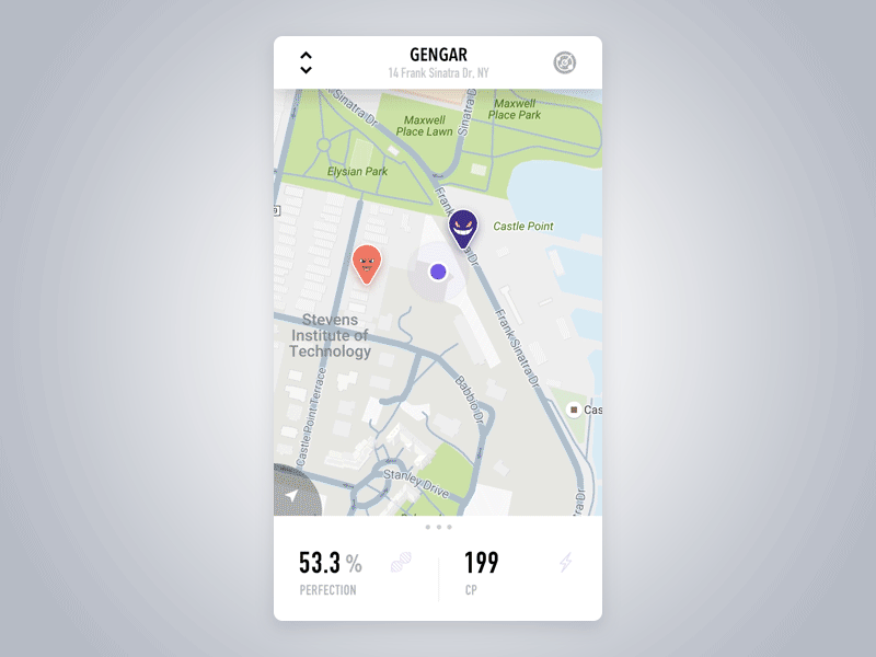 Pokemap App Concept animation app info map navigation pokemap pokemon pokemongo pokeradar ui ux