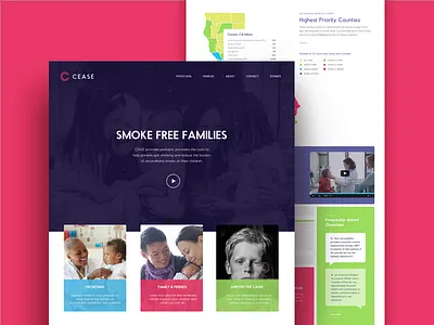 Smoke Free Families colors kids stop smoking website