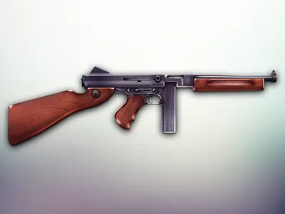 Thompson firearm gun submachine thompson tommy usa ww2
