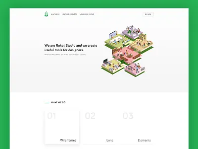 Roket Homepage Demo brand clean logo market simple theme website