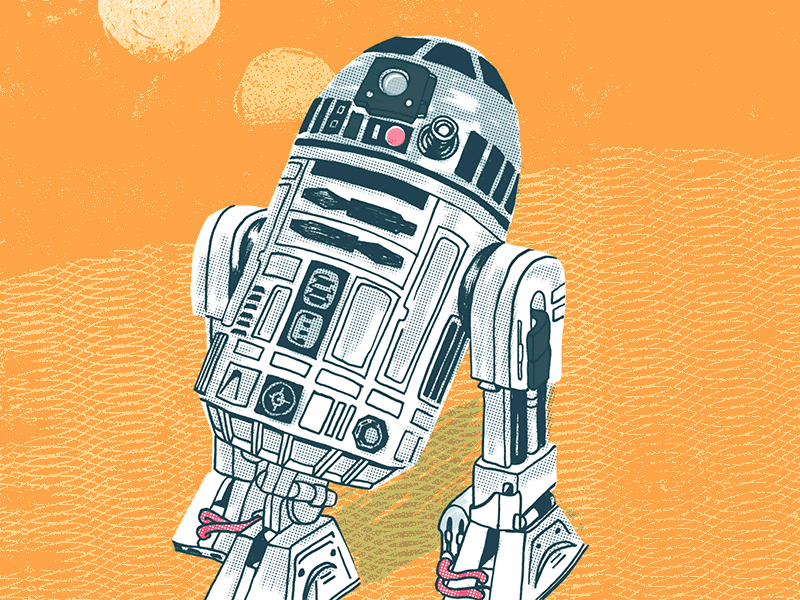 R2D2 gif illustration r2d2 star wars