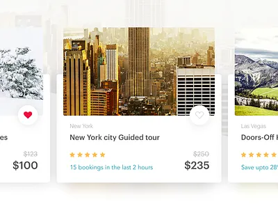 Experience/Activity Card activity app browse cards desktop experience headout list new york travel website