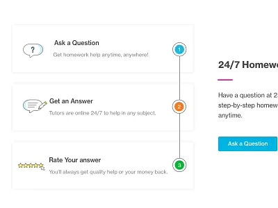5.Homework Help 247 answers blue course hero homepage homework help magenta questions redesign ui ux
