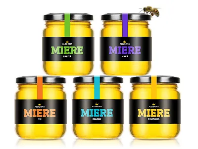Albeena honey bee colors honey impact jar minimal striking