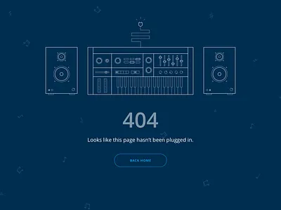Music 404 404 design illustration music ui web