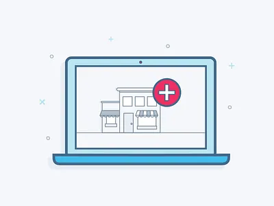 Online Store Illustration e commerce ilustration laptop store