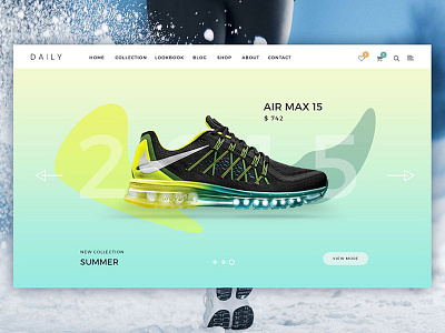 Sports site hero image nike photoshop psd sports template ui kit web design website