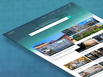 An Event Directory for Professionals design events gradient ui ux web