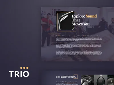 Trio UI Kit for Adobe XD Sneak Peek 2 adobexd design landing nickparker page presentation projectcomet trio uikit ux web