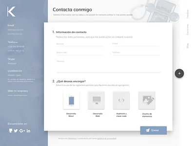 Contact page contact form contact page material design minimalist send ui ux webdesign
