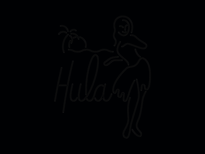 Hula - Neon sign branding design food hawaii hula light logo neon parametro restaurant sign
