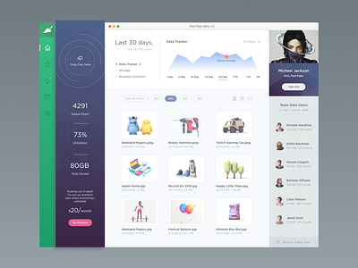 Pied Piper Beta 1.0 apple cloud data dashboard data facebook google hbo hooli pied piper silicon valley tv serial twitter