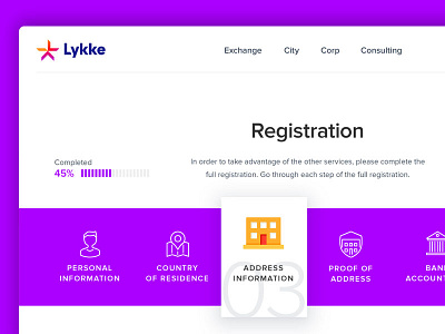 Registration WIP clean design flat lykke page registration responsive ui ux web website
