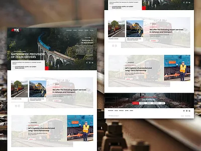 Rail Website UI Design Landing Page ui