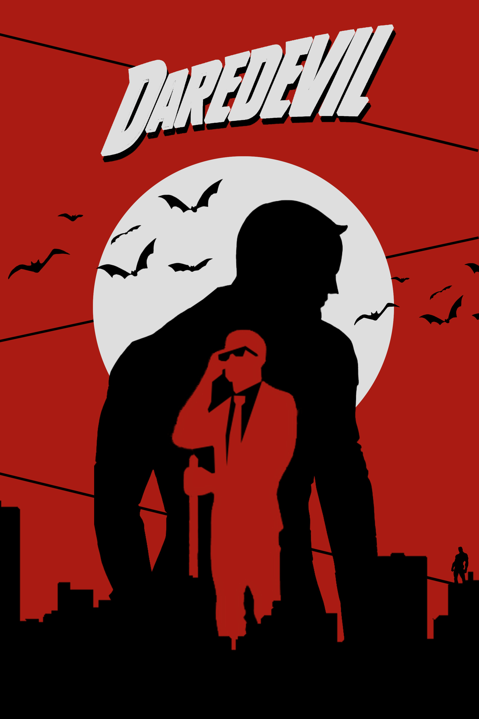 DareDevil Minimalist Poster art comicbook art creative design dare devil dare devil fan art digital art graphic design marvel art marvel poster minimalistic design poster design superhero design