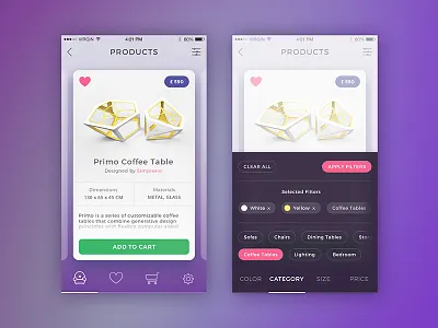 Ecommerce Filters app card ecommerce filters ios mobile tags user interface