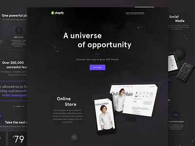 Scale your Business business landing page scale shopify space web