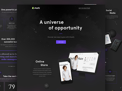 Scale your Business business landing page scale shopify space web